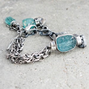 SZKŁO AFGAŃSKIE- BRANSOLETKA  010