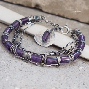 AMETYST - bransoletka 08