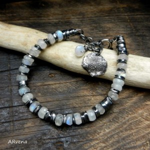 kamień księżycowy - bransoletka