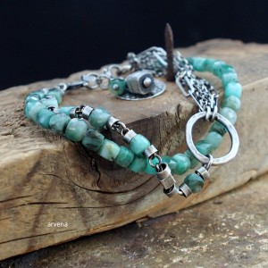 SZMARAGDY - bransoletka 04