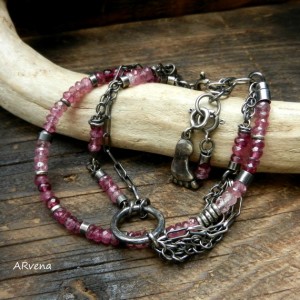  REZERWACJA  różowe turmaliny - bransoletka