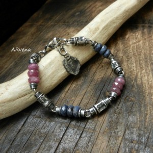 szafir,rubin - bransoletka