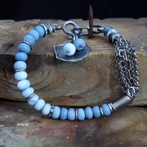 OPAL NIEBIESKI - bransoletka 01