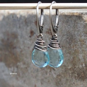 Akwamaryn - kolczyki 07