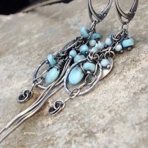 Larimar - kolczyki 06