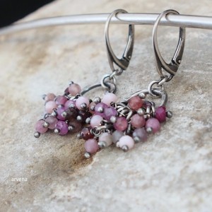 Różowy mix - kolczyki 01