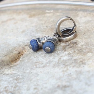 Lapis lazuli mat. - kolczyki 01