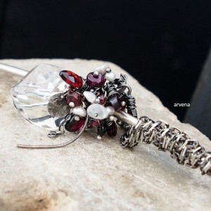 TWIST -  kryształ górski - naszyjnik 04