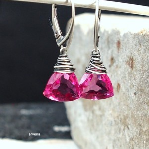 Kwarc PIRAMIDKI - kolczyki 06