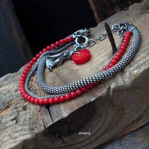 Koral - bransoletka 012