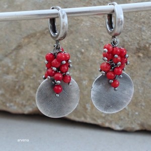 Koral - kolczyki 014