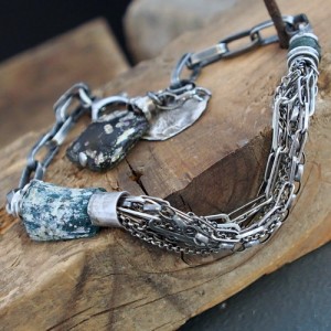 Szkło afgańskie - bransoletka 018