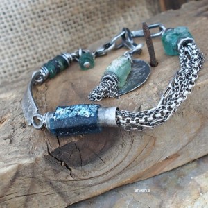 SZKŁO AFGAŃSKIE - bransoletka 001