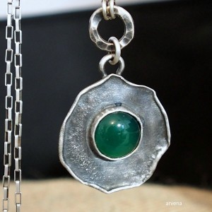 Onyks zielony - naszyjnik 