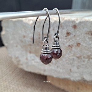 Granat - kolczyki 08