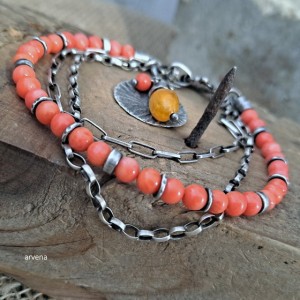 Koral - bransoletka 015