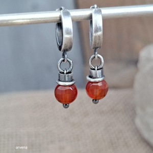 Mini karneol - kolczyki 01