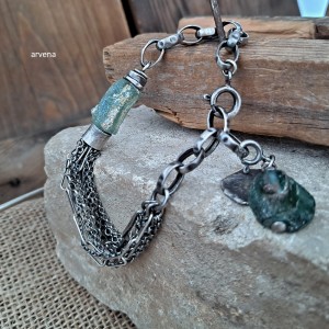 Szkło afgańskie - bransoletka 019