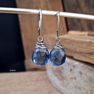 Kwarc "London blue" - kolczyki 05