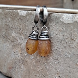 Bursztyn- kolczyki 012