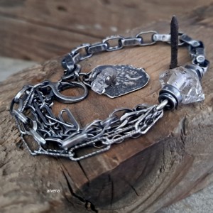 Diament herkimer  - bransoletka 02