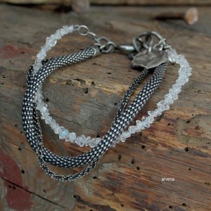 Diament herkimer - bransoletka 03