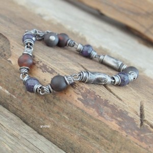 Szafiry & bursztyn - bransoletka 05