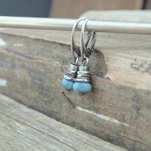 Opal niebieski - kolczyki 02