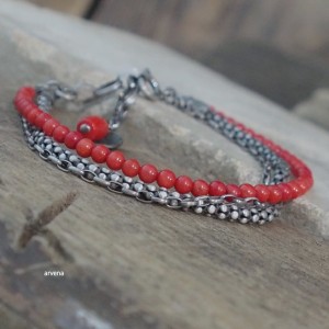 Koral - bransoletka 014