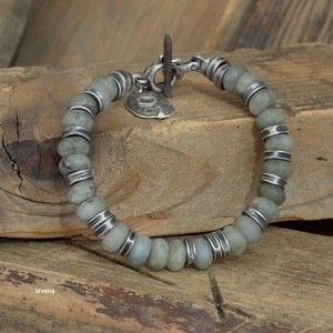 Labradoryt mat - bransoletka