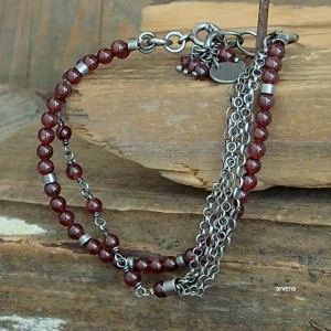 Granat - bransoletka 016