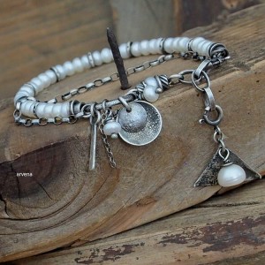 Perły - bransoletka 002