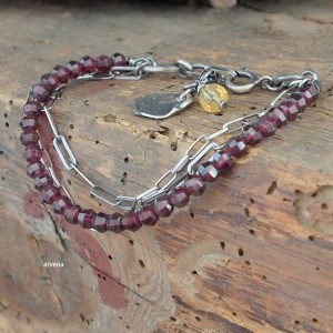 Granat - bransoletka 018