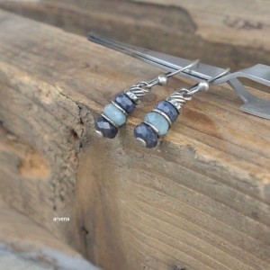 Szafir,akwamaryn - kolczyki 03