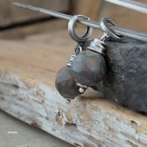 Bursztyn - kolczyki 020