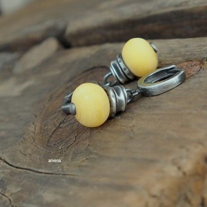 Bursztyn - kolczyki 022