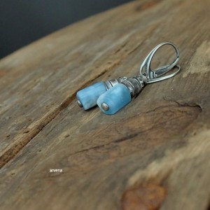 Akwamaryn - kolczyki 016- REZERWACJA dla Pani Anny W.