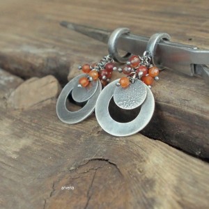 Karneol - kolczyki 07 REZERWACJA