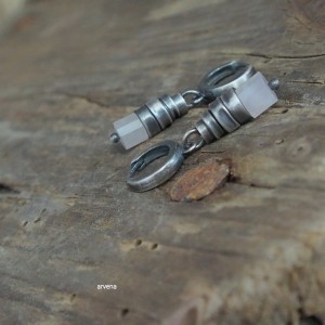 Kwarc różowy - kolczyki 04