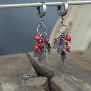 Koral - kolczyki 028