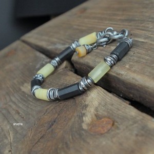 Szungit,bursztyn - UNISEX 