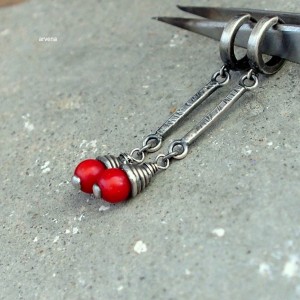 Koral - kolczyki 030