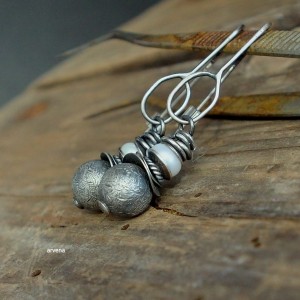 Perła w oksydzie - kolczyki