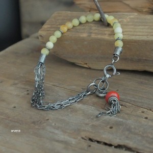 Bursztyn - minimalistyczna bransoletka