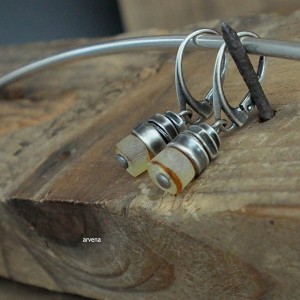 Bursztyn - kolczyki 029