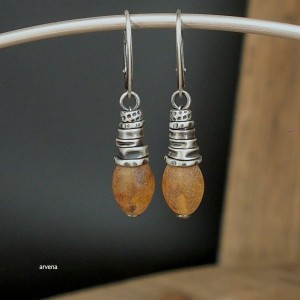 Bursztyn- kolczyki 030