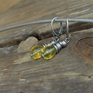  REZERWACJA dla Pani Teresy K. Kwarc cytrynowy - kolczyki 01