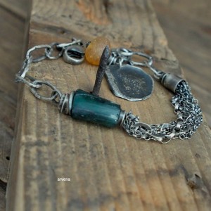 Szkło afgańskie - bransoletka 029