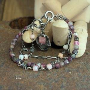 Lepidolit,opal różowy