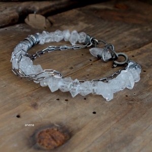 Diament herkimer - bransoletka 06